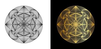 mandala ornament gemaakt van wervelingen van lijnen. vector