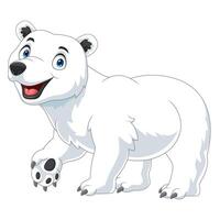 cartoon ijsbeer geïsoleerd op witte achtergrond vector
