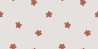 wijnoogst bloemen achtergrond met rood en ivoor bloemen Aan grijs bruin achtergrond. naadloos patroon voor ontwerp en mode afdrukken. vector