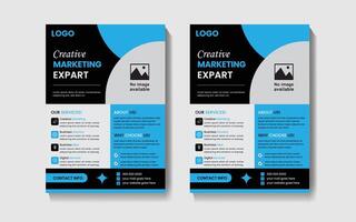 creatieve zakelijke flyer ontwerpsjabloon vector