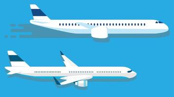 lucht vervoer vliegtuigen geïsoleerd illustratie vector