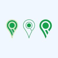 GPS en kaart logo navigator teken plaats symbool ontwerp illustratie vector