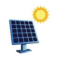 zonne- paneel icoon ontwerp. alternatief energie teken en symbool. vector