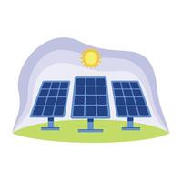 zonne- paneel icoon ontwerp. alternatief energie teken en symbool. vector