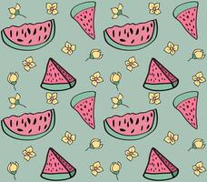 schattig watermeloen naadloos kinderen' patroon. vector