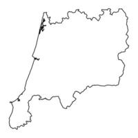 centraal regio kaart, administratief divisie van Portugal. illustratie. vector