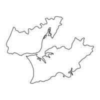 Lissabon regio kaart, administratief divisie van Portugal. illustratie. vector