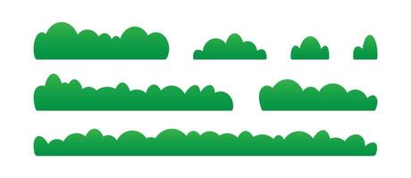 struik illustratie. groen struik en gras elementen verzameling. reeks van struiken geïsoleerd illustratie. tuin struik vector