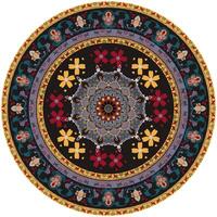 gebed mat, gerold bloem vorm geven aan, mandala, zakdoek, gedrukt kleding patroon plein kleding illustratie voor het drukken vector