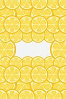 vers citroen kader. fruit citrus citroenen grens vector