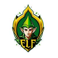 elf logo ontwerp mascotte esport vector