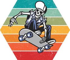 schaatsers gaan vleet unisex t-shirt, vintage, retro, schaatser shirt, vleet shirt, skateboard minnaar, skateboard overhemd vector