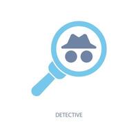 detective concept lijn icoon. gemakkelijk element illustratie. detective concept schets symbool ontwerp. vector