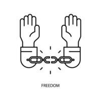 vrijheid concept lijn icoon. gemakkelijk element illustratie. vrijheid concept schets symbool ontwerp. vector