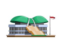 het mpr,dpr-gebouw van de regering voor de Indonesische wetgevende macht. symbool concept in cartoon vlakke afbeelding vector op witte achtergrond