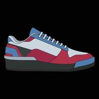 sportschoenen schoenen voor opleiding, sportschoenen schoen illustratie. sportschoenen kleur vol. vector