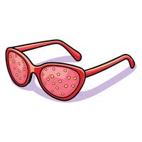 een icoon beeltenis tekenfilm zonnebril van ovaal vorm geven aan, ideaal voor illustreren brillen, vector