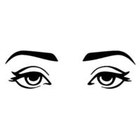 eenvoudig icoon van ogen, geschikt voor zichtbaar of toezicht thema's. vector
