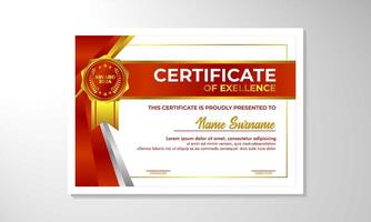 elegant helling certificaat ontwerp sjabloon vector