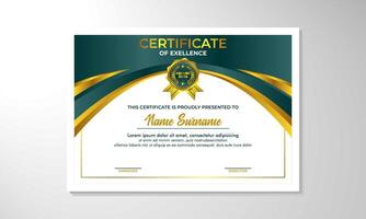 elegant helling certificaat ontwerp sjabloon vector