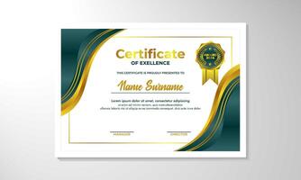 elegant helling certificaat ontwerp sjabloon vector