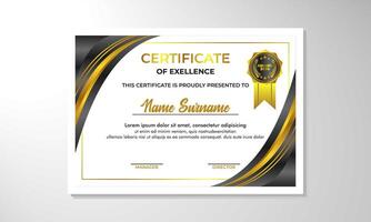 elegant helling certificaat ontwerp sjabloon vector