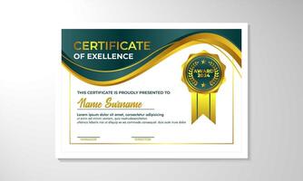 elegant helling certificaat ontwerp sjabloon vector