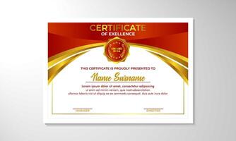 elegant helling certificaat ontwerp sjabloon vector