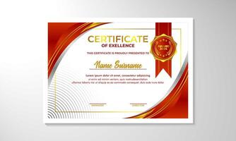 elegant helling certificaat ontwerp sjabloon vector