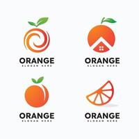 oranje logo ontwerp symbool. illustratie vector
