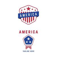 Amerikaans creatief logo ontwerp modern minimaal vlag ster concept vector