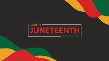 juneteenth achtergrond ontwerp, juni vrijheid dag abstract achtergrond, banier, poster, groet kaart. vector