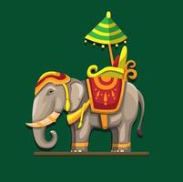 olifant maart thailand festival. 13 maart olifant dag symbool concept in cartoon afbeelding vector