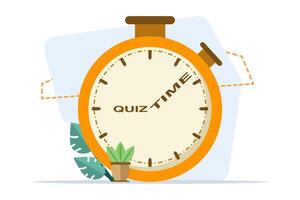 quiz tijd toespraak bubbel concept. voorraad illustratie voor sociaal media landen bladzijde, sjabloon, ui, web, mobiel app, poster, banier, folder, achtergrond, geschenk kaart, coupon, label, behang. vector