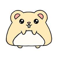 schattig hamster tekenfilm karakter illustratie vector