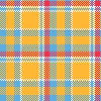 plaid patronen naadloos. schaakbord patroon traditioneel Schots geweven kleding stof. houthakker overhemd flanel textiel. patroon tegel swatch inbegrepen. vector