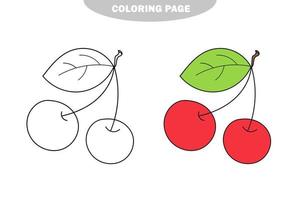 eenvoudige kleurplaat. educatief werkblad om in te kleuren vector