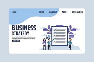 samenwerkend bedrijf strategie webpagina ontwerp illustratie vector