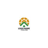 zonnehuis logo ontwerp vector