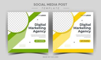 digitale zakelijke marketing sociale media postsjabloon vector