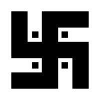 Hindoe swastika silhouet icoon. vector