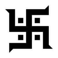 Hindoe swastika icoon. Hindoe swastika icoon. vector