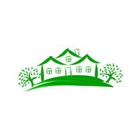 huis van de natuur logo icoon vector