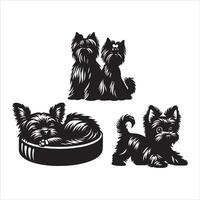 affenpinscher hond silhouet icoon grafisch logo ontwerp vector