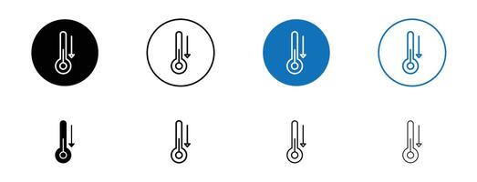 pictogram lage temperatuur vector