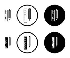 potlood en heerser icoon vector