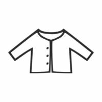 klein en schattig shirt voor een pasgeboren baby. kinder bovenkleding voor thuis, astrakan shirt. vectorillustratie voor het ontwerp van een poster die reclame maakt voor een kinderkledingwinkel. vector