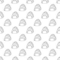 naadloos patroon met onigiri voor decoratief afdrukken, omhulsel papier, menu, behang en kleding stof vector