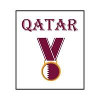 vectoren illustratie qatar land vlag icoon symbool ontwerp