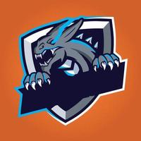 gamer mascot logo ontwerp vector, gamer illustratie voor sportteam. moderne illustratorconceptstijl voor badge vector